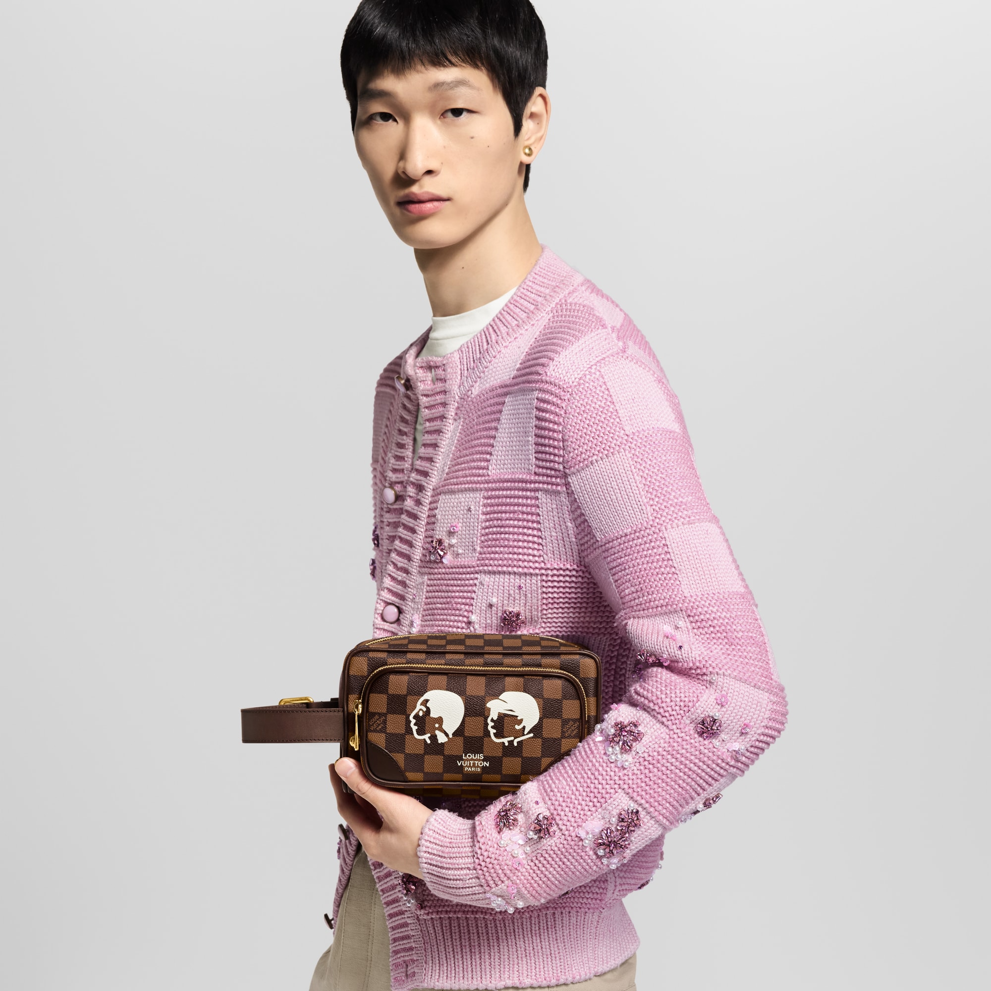 Damier Embroidered Cardigan - Ready-to-Wear | LOUIS VUITTON